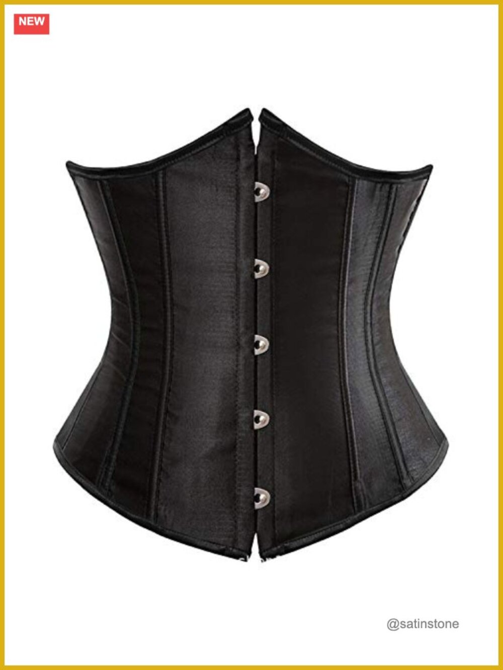 Women's Underbust Corset Top Adjustable Lace Up Shapewear Lingerie Costume